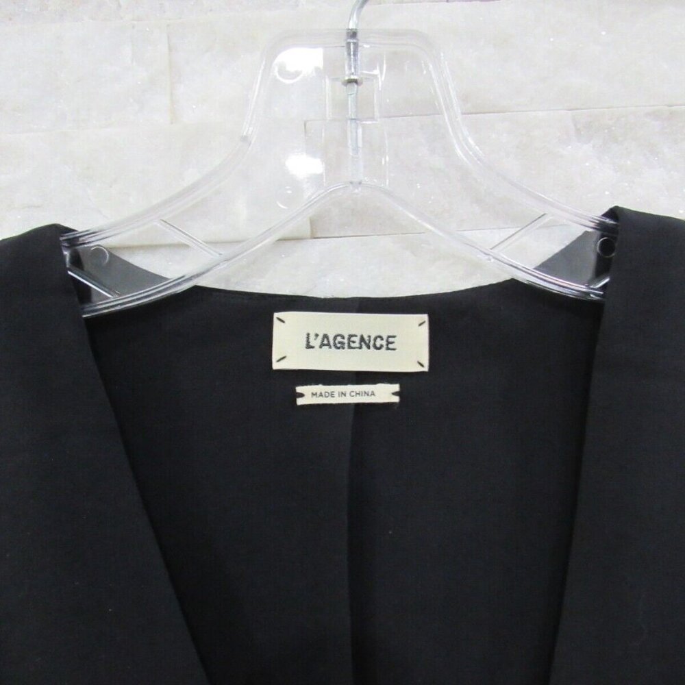 L'Agence Black %100 Silk Wrap Crossover Blouse EUC - Picture 7 of 10